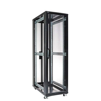 Aeons G-Series 42U Professional Server Rack Enclosure Cabinet Kit, Mid-Depth, Secure Perforated Door, Cable Management