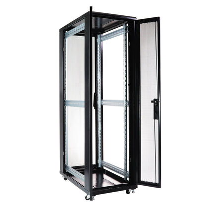 Aeons G-Series 42U Professional Server Rack Enclosure Cabinet Kit, Mid-Depth, Secure Perforated Door, Cable Management