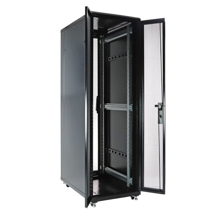 Aeons G-Series 42U Professional Server Rack Enclosure Cabinet Kit, Mid-Depth, Secure Perforated Door, Cable Management