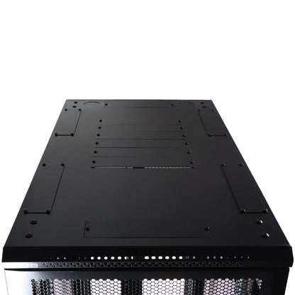 Aeons G-Series 42U Professional Server Rack Enclosure Cabinet Kit, Mid-Depth, Secure Perforated Door, Cable Management