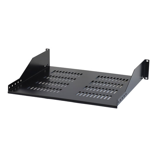 Aeons Premium 2U Server Rack Mount Vented Cantilever Shelf, 16-inch Depth, Heavy Duty