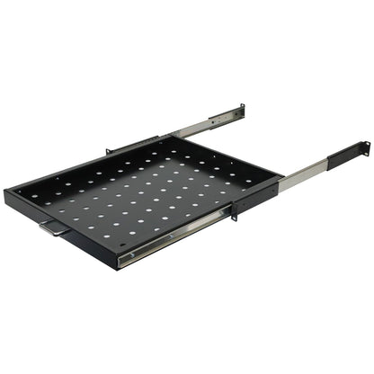 Aeons Premium 1U Rack Mount Vented 4-Post Sliding Shelf, 22-inch Depth