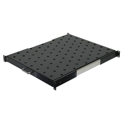 Aeons Premium 1U Rack Mount Vented 4-Post Sliding Shelf, 22-inch Depth