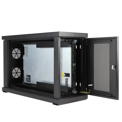 Aeons SWS Series 6U Wall-Mount Rack Cabinet, Server-Depth, Vertical/Side Mount, Assembled