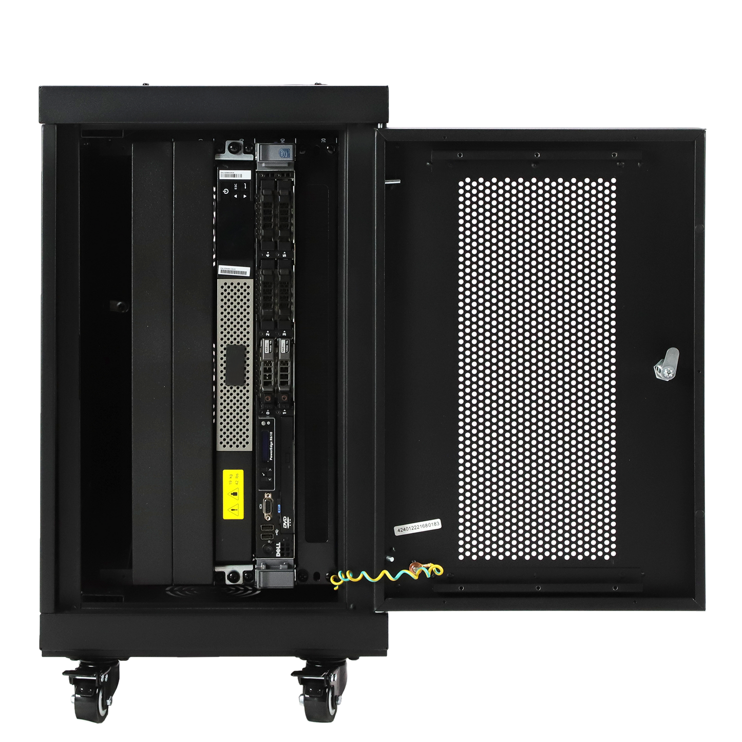 Aeons SWS Series 6U Wall-Mount Rack Cabinet, Server-Depth, Vertical/Side Mount, Assembled