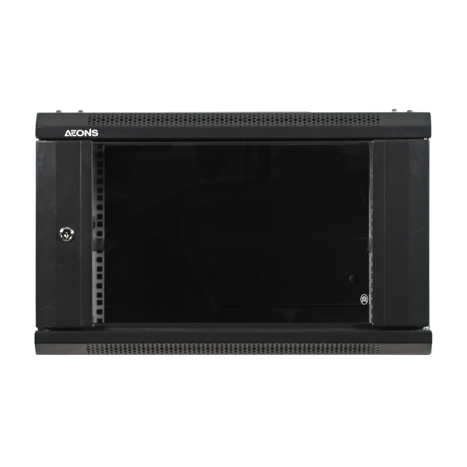 6U Wall Rack Cabinet Switch Depth Glass Door