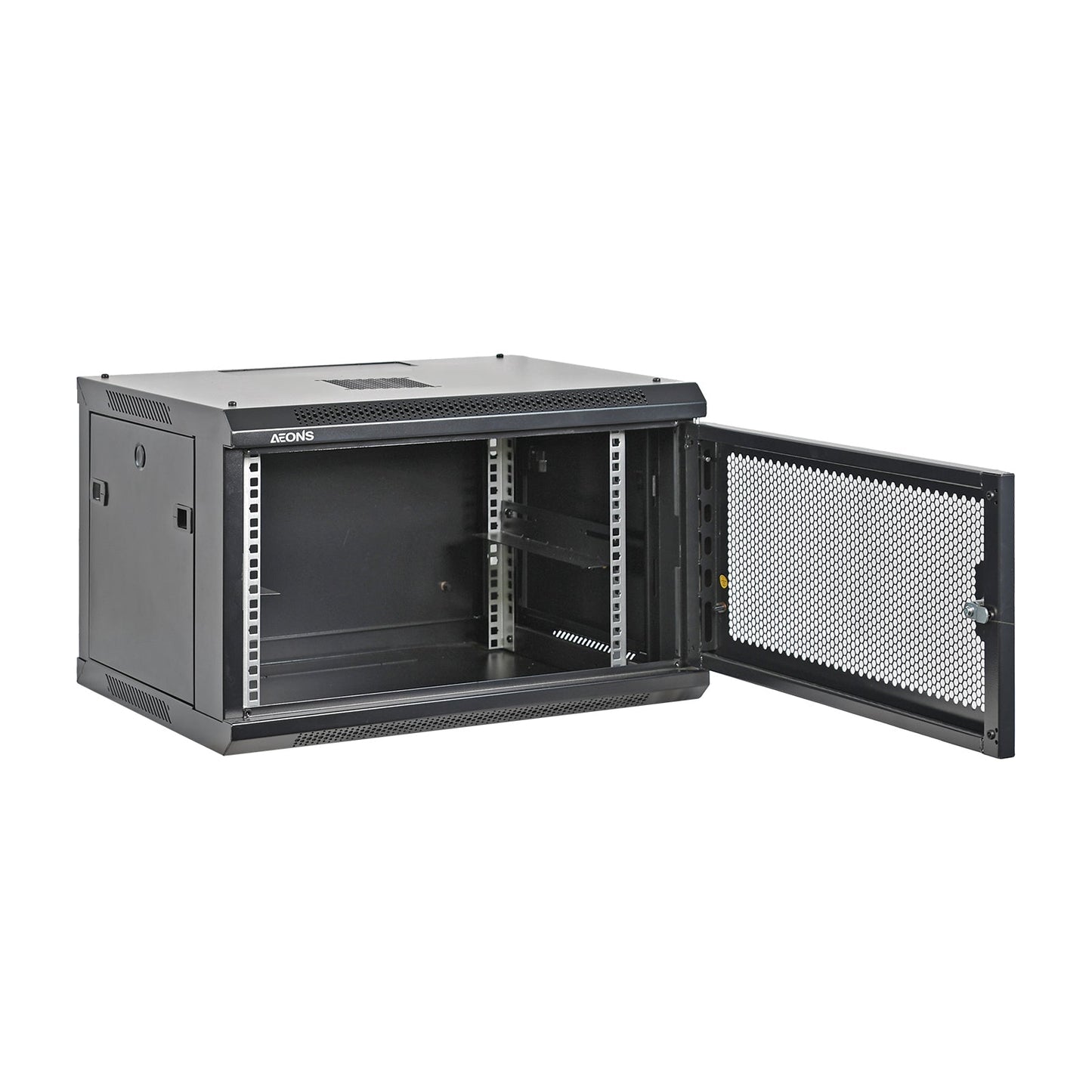 6U Wall Rack Cabinet Switch Depth Vented Door
