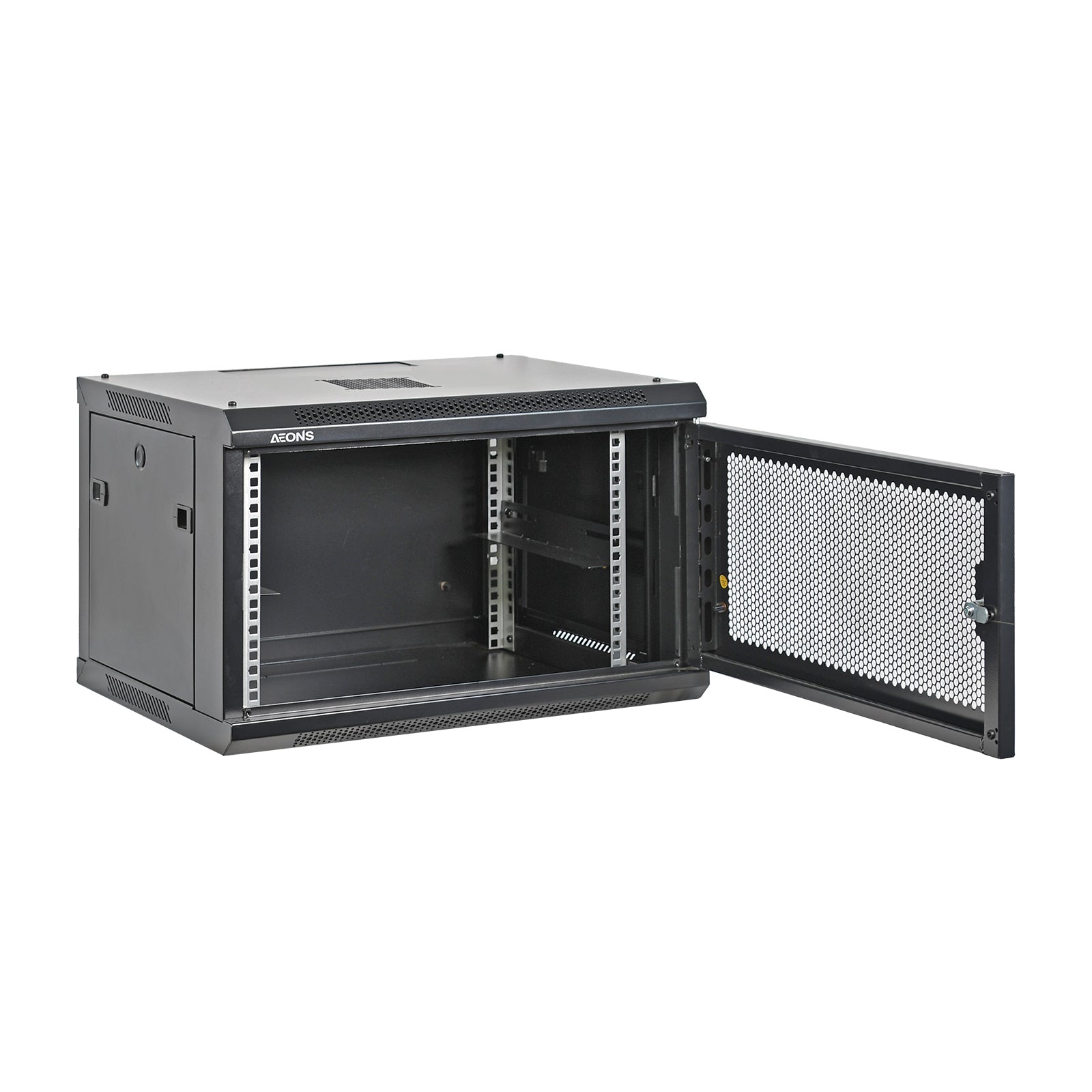 6U Wall Rack Cabinet Switch Depth Vented Door