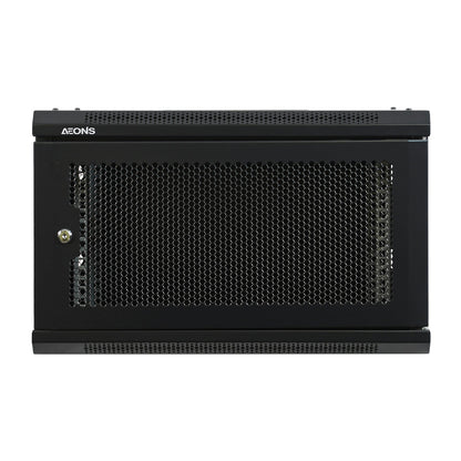 6U Wall Rack Cabinet Switch Depth Glass Door