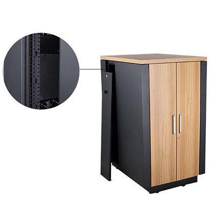 Aeons SSP Series 18U Soundproofed Server Rack Enclosure, Mid-Depth, Quiet Acoustic