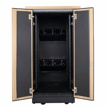 Aeons SSP Series 18U Soundproofed Server Rack Enclosure, Mid-Depth, Quiet Acoustic