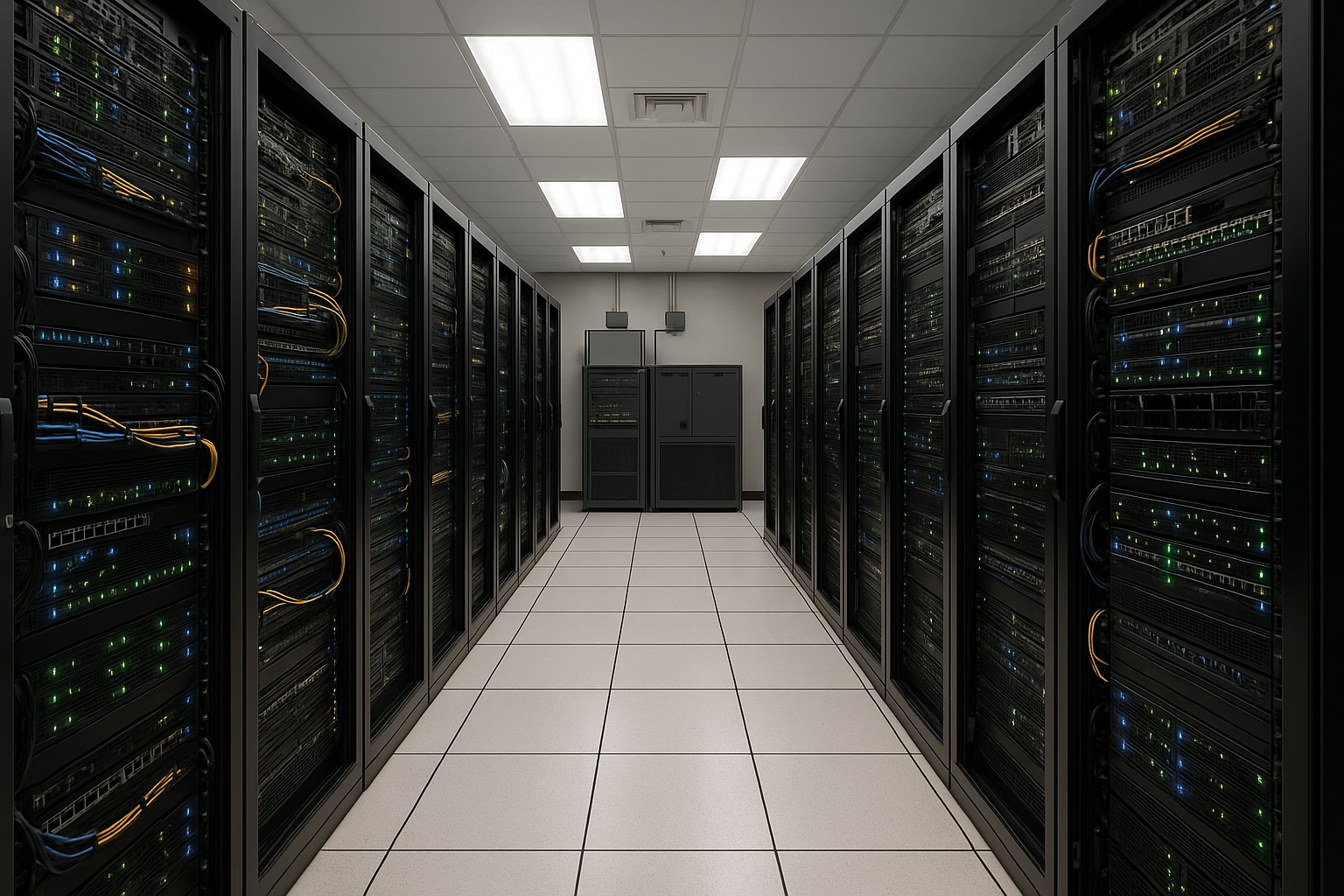 Small &  Medium Enterprise data center 
generate realistic image without any text in the image