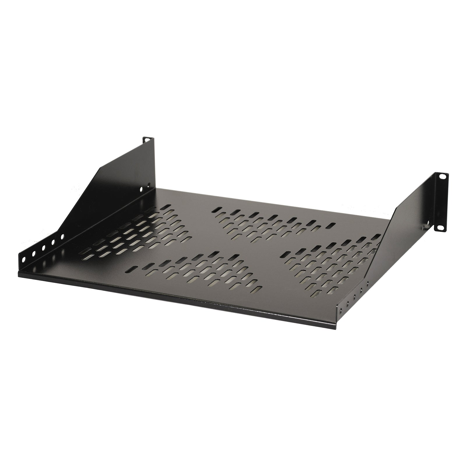 Aeons Premium 2U Server Rack Mount Vented Cantilever Shelf, 16-inch Depth, Heavy Duty