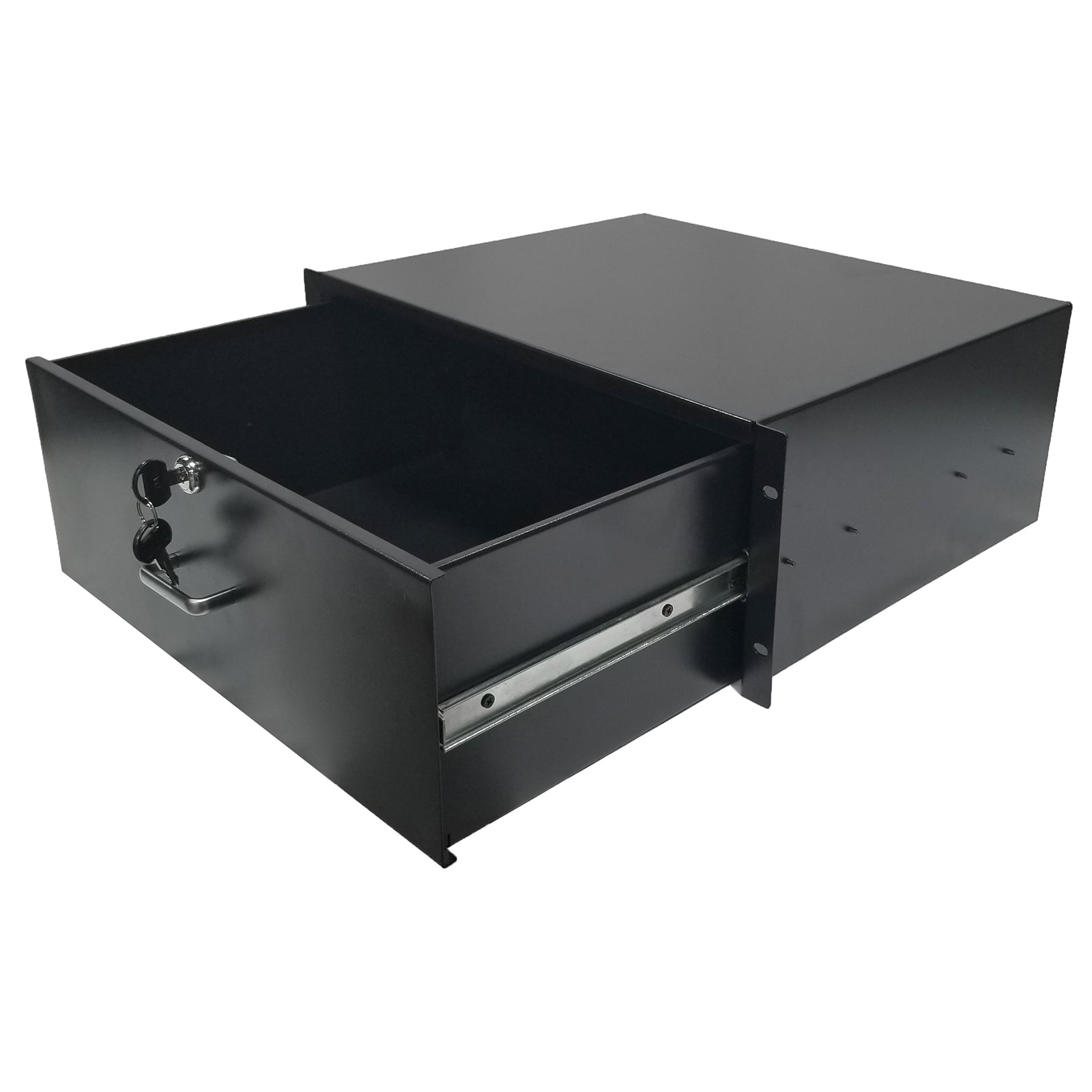 Aeons Premium 4U Rack Mount Sliding Drawer, Server Storage Cabinet Case with Lock