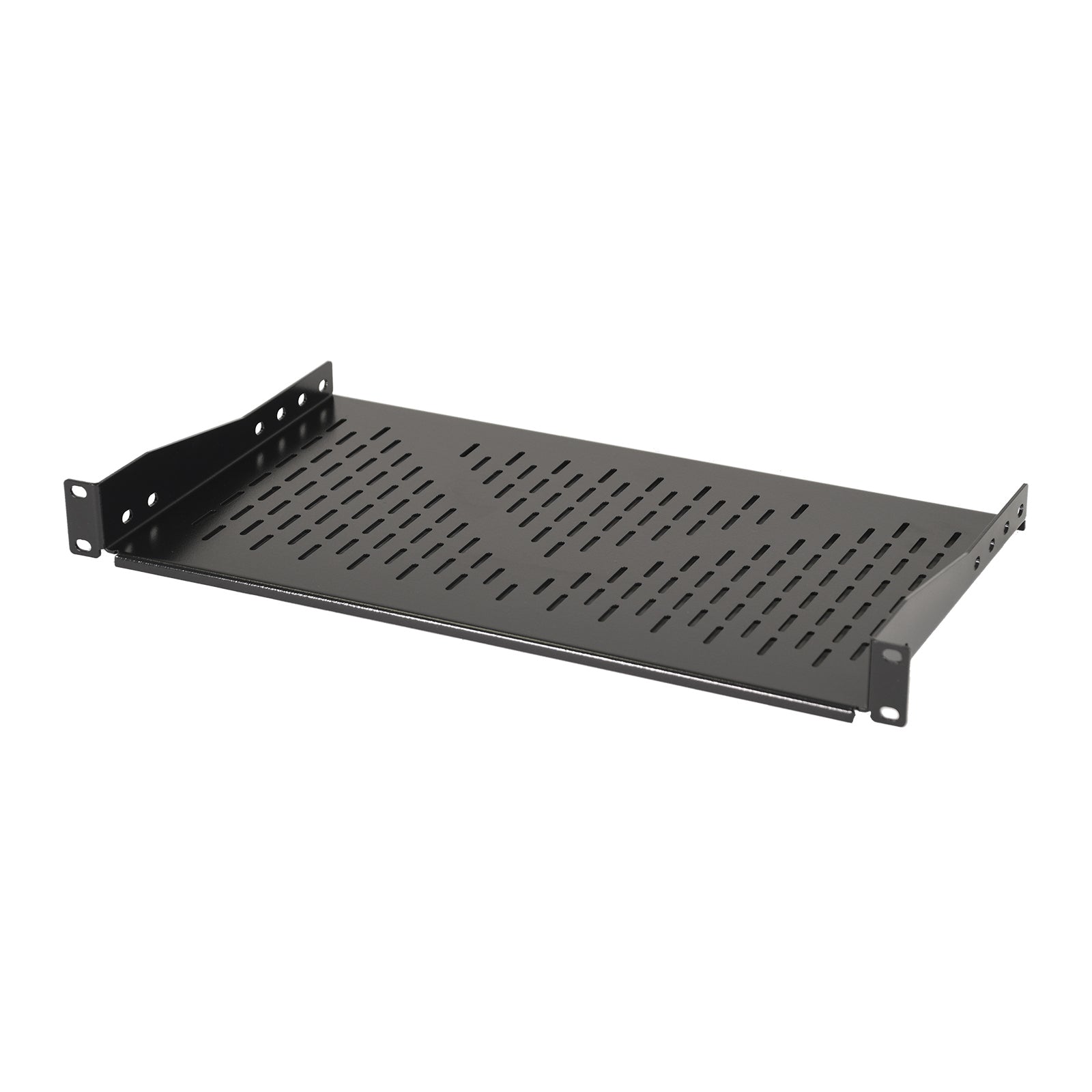 Aeons Premium 1U Server Rack Mount Vented Cantilever Shelf, 10-inch Depth, Heavy Duty, 2-Pack