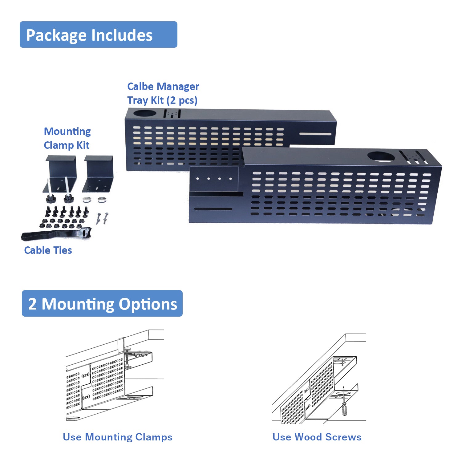 Clamp-on Cable Management Racks