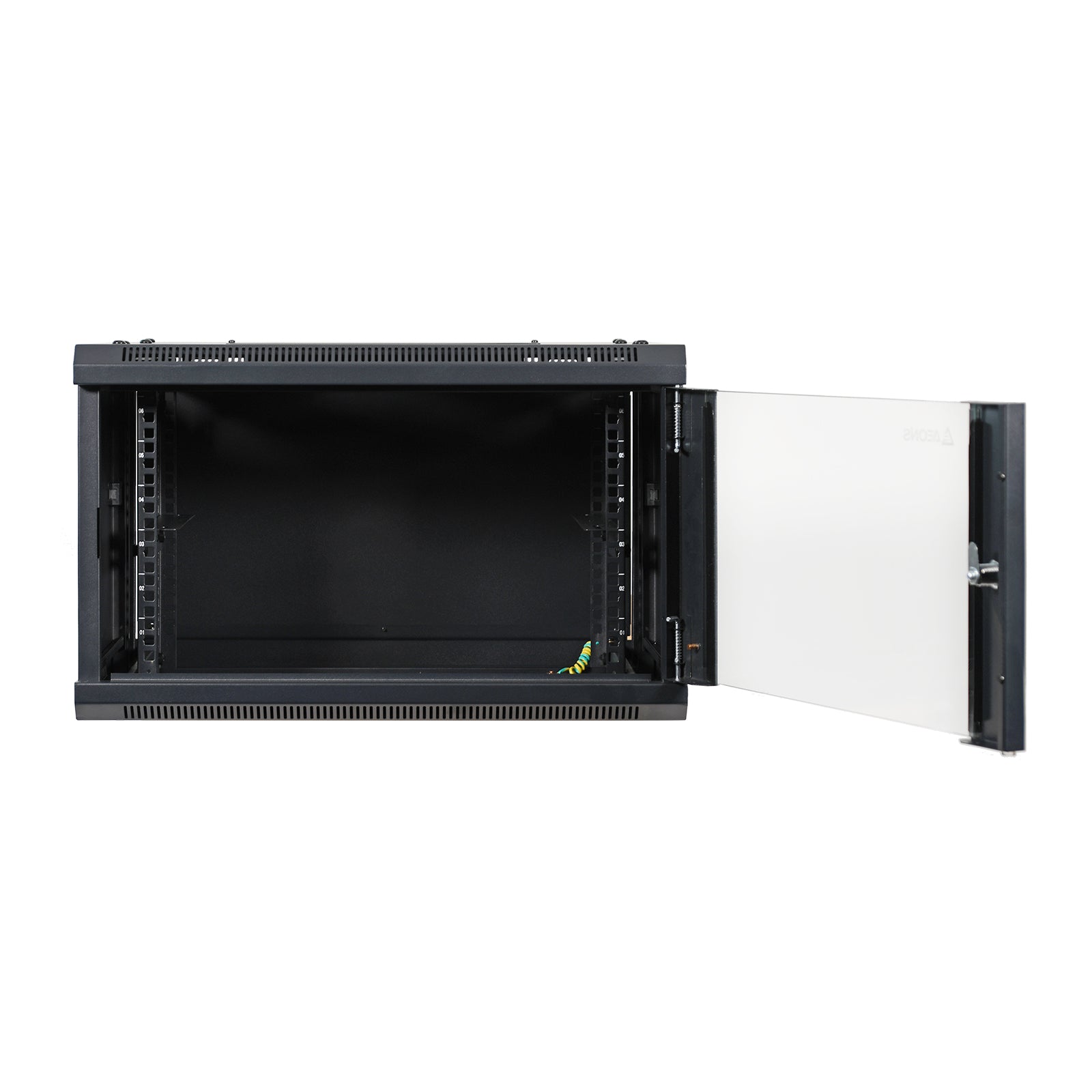 Aeons SP Seires 6U Wall-Mount Rack Cabinet, Switch-Depth, Glass Door