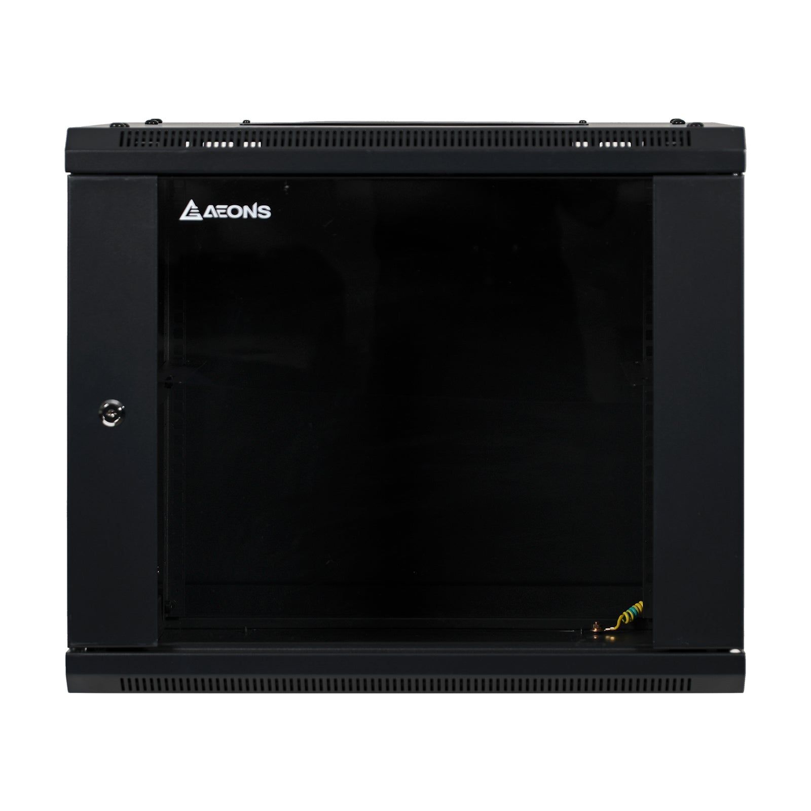 Aeons SP Seires 9U Wall-Mount Rack Cabinet, Switch-Depth, Glass Door